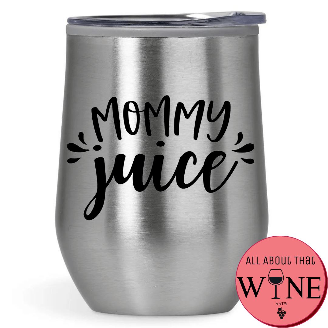 Mom Juice Funny Wine Tumbler Glass Cup Vinyl Decal Sticker